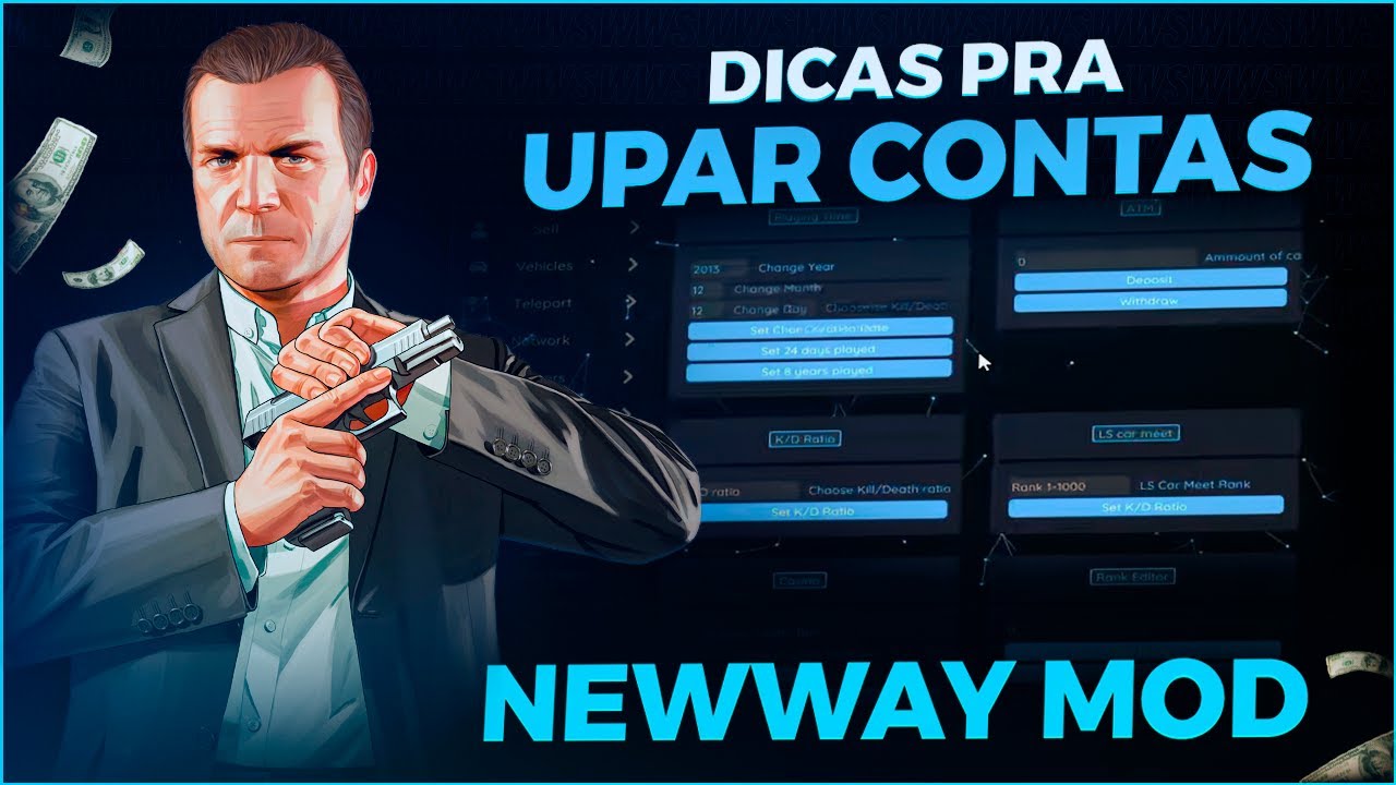 Como Upar TODA a Sua Conta No GTA 5 Online SEM RISCO de Ser Banido? | MOD MENU NEWWAY