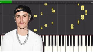 Justin Bieber - Intentions (Piano Tutorial - Only Keys + Chorus)