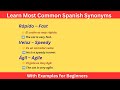 LEARN SPANISH Similar Words with  Examples for Beginners  | Easy To Learn Spanish Language