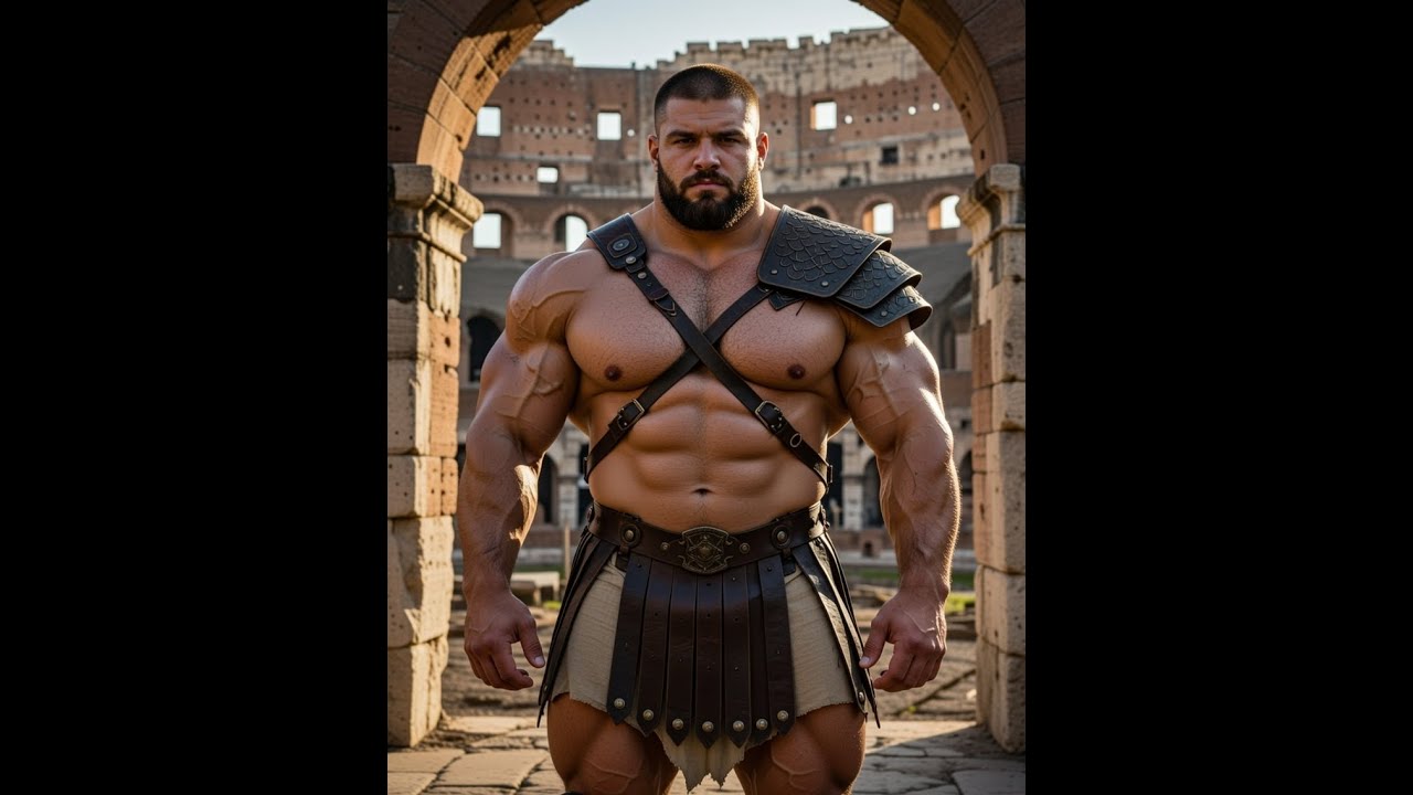 Muscle Worship Display|M120|Roman Gladiator’s Body Admired by All 