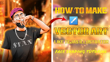 How to make vector art 😍😍| vector art like tejas illustrator🔥 | vector art face shading tutorial