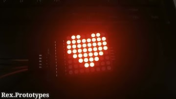 Beating heart 8x8 dot matrix display