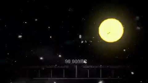 Simulation of the Big Crunch (from the intro of The Big Bang Theory, with music original + reverse)