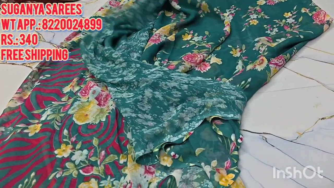 Offer Price Daily wear Georgette Full Sarees Collection #sarees `#fancysarees #georgettesarees 