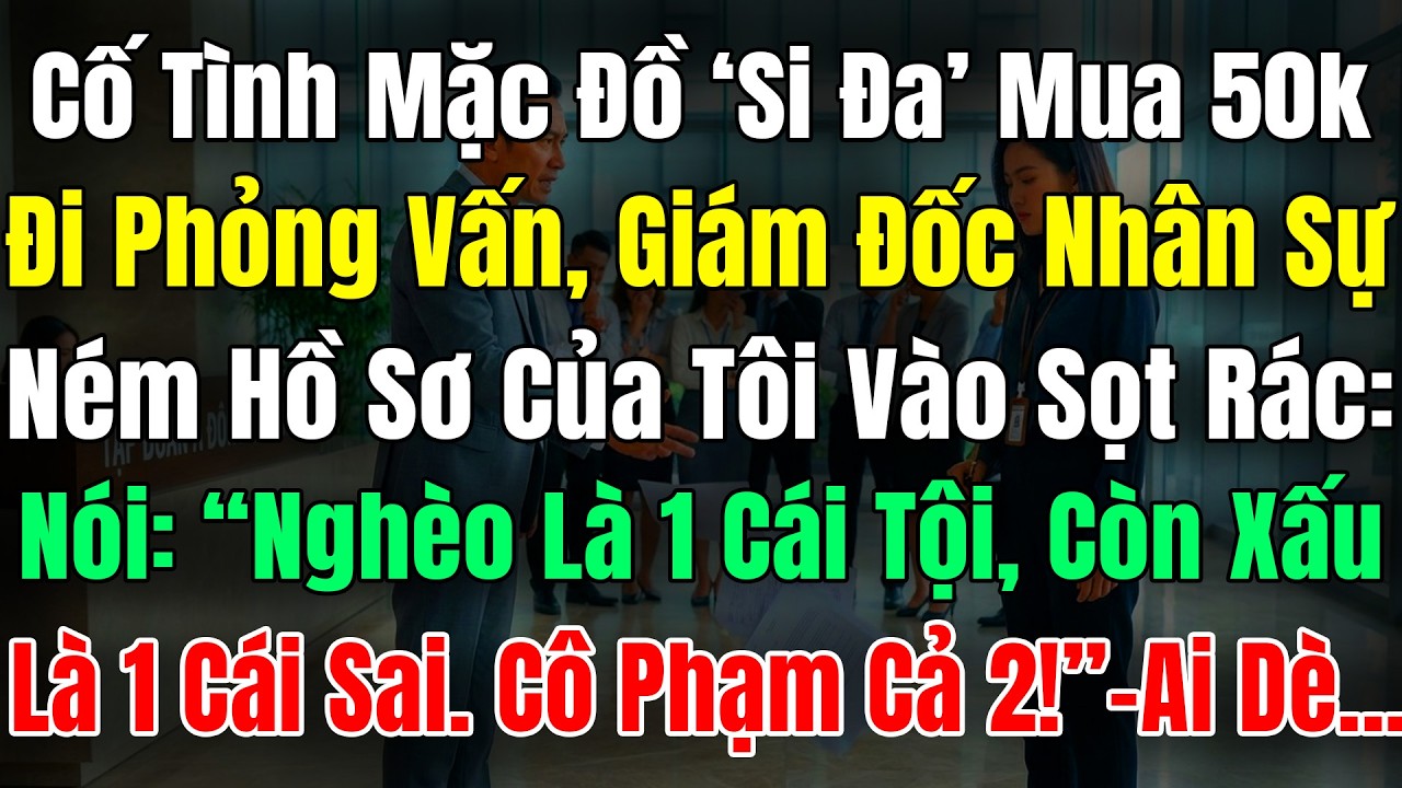 Mặc Áo Rách 50K Đi Xin Việc Bị Giám Đốc Sỉ Nhục, Tôi Để Lộ Chiếc Đồng Hồ 1Tỷ Khiến TT Quỳ Gối Khóc N