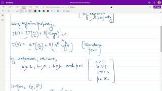 Algorithms Analysis and Design: Master's Theorem  - Practice Problem 2