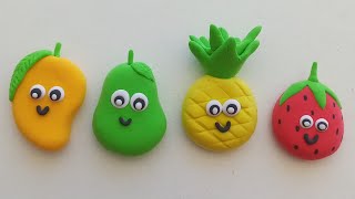 Polymer clay fruits.How to make DOMs clay art for beggniers .easy and simple clay art tutorial .