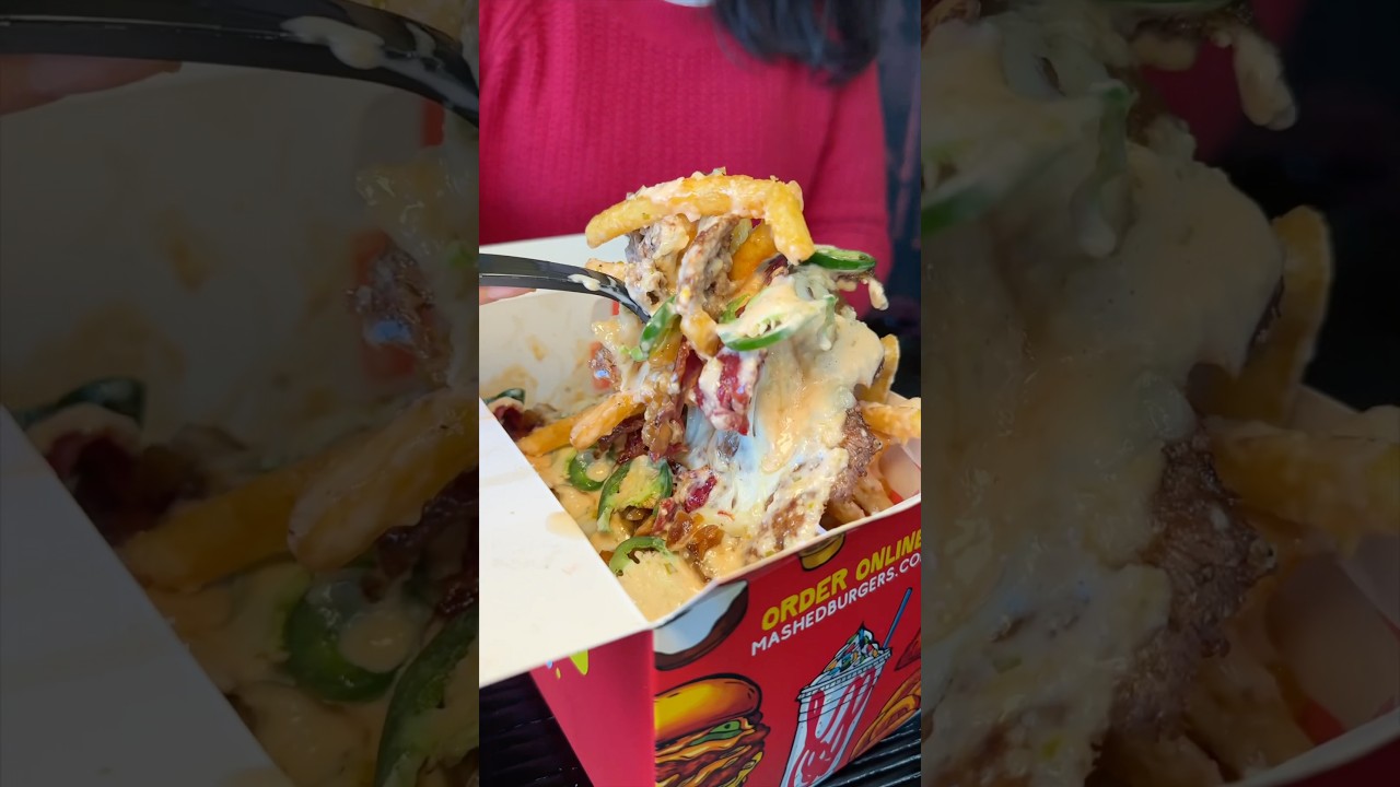 The SPICY MASH FRIES from Mashed Burgers in Hoboken, NJ! 🍔🍟🔥🤤 #DEVOURPOWER