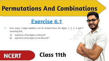 Class 11th Question 1 of Chapter 6 Permutations and Combinations || NEW NCERT || By Rajeev Sir  CBSE