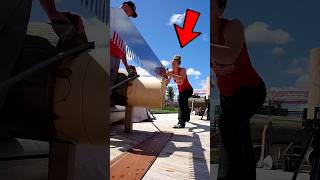 Giant blade cutting competition #telugu #telugushorts