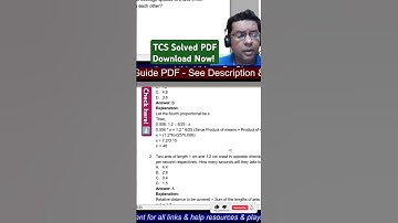 11/n Solved Aptitude Questions TCS NQT & TCS Ninja PDF 2024 Aptitude questions & answers TCS #tcsnqt