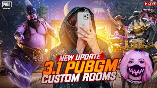 PUBGM LIVE STREAM | 3.1 UPDATE CUSTOM ROOMS | LIVE STREAM  | Miss PINKEE IS LIVE