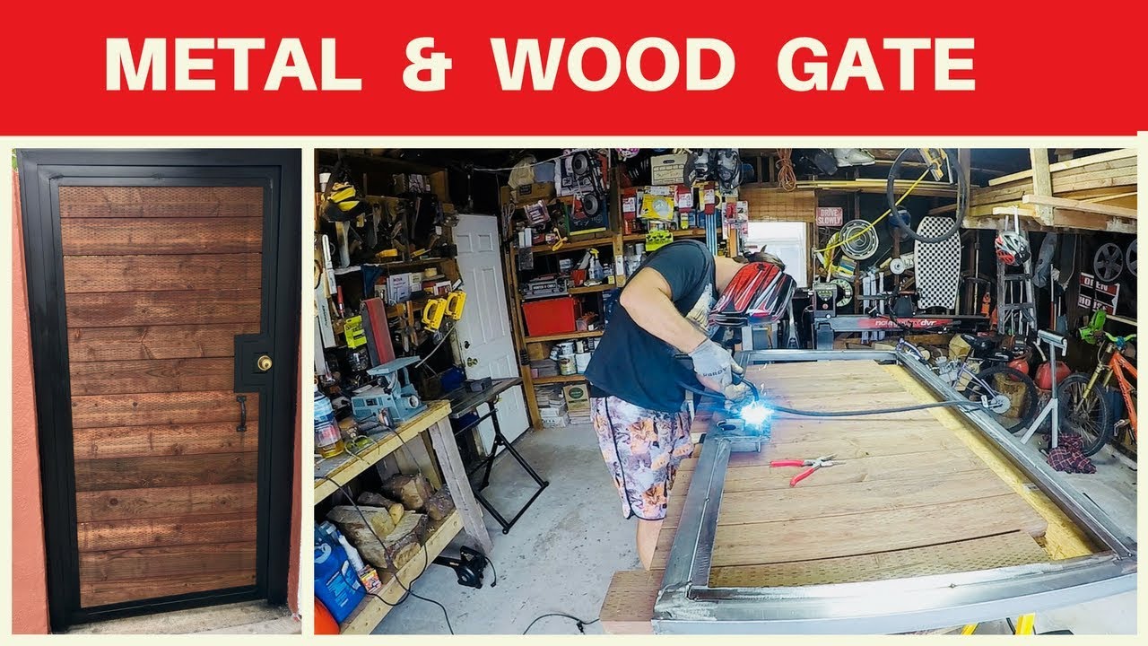 Diy Metal And Wood Entry Gate - Youtube
