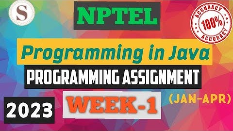 Programming in Java|| WEEK-1 Programming assignment Answers 2023||NPTEL||#SKumarEdu