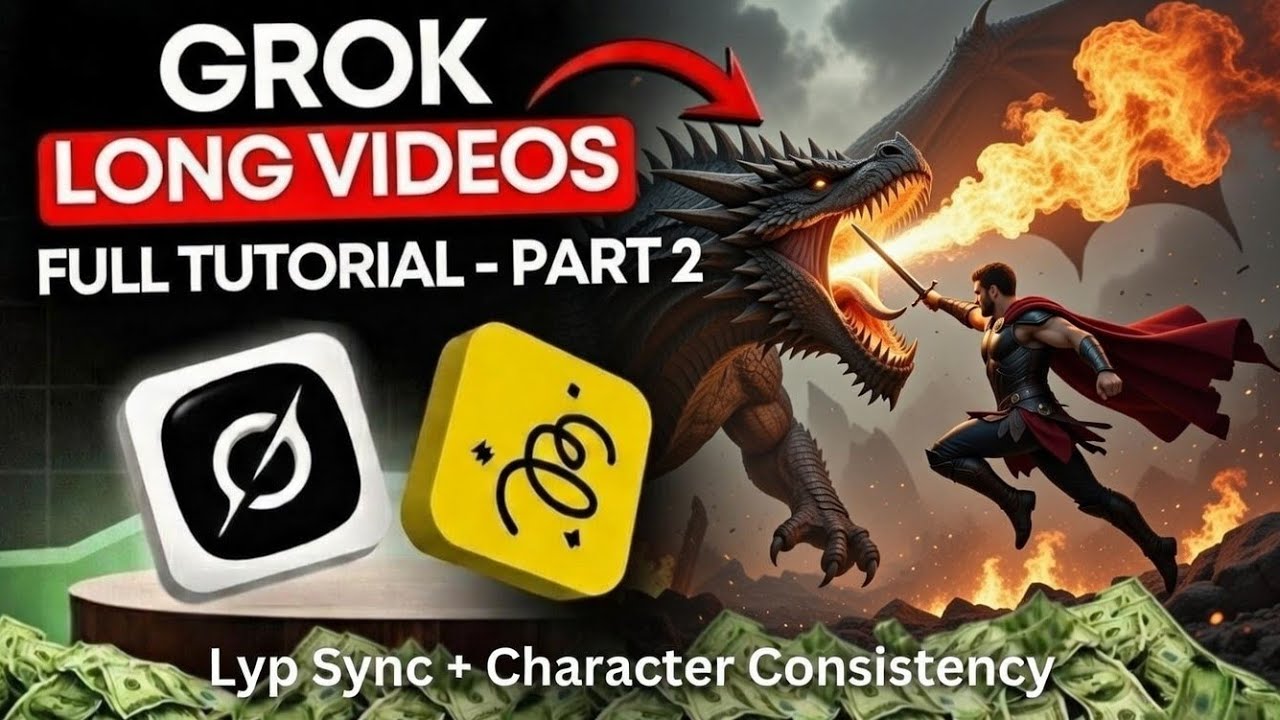 Grok AI Lip Sync With Consistent Characters || How To Make Long Videos ...