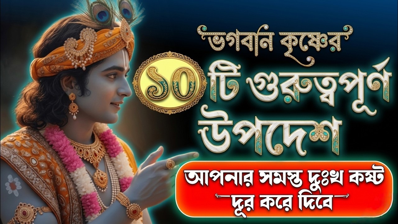 ভগবান কৃষ্ণের দশটি গুরুত্বপূর্ণ উপদেশ আপনার সমস্ত দুঃখ কষ্টের কষ্টে দূর করে দেবে শ্রীমৎ ভাগবত গীতা