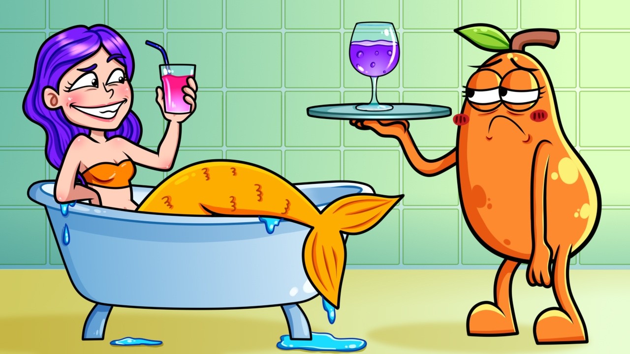 У Лизы и Пиро гость 🥰 Настоящая русалка!