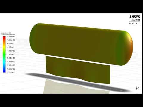 Undulating fin pressure coefficient distribution