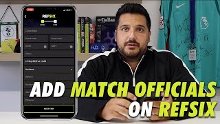 How to add your Match Official colleagues in REFSIX