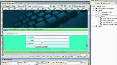 CURSO DREAMWEAVER AVANZADO CON PHP & MYSQL - VIDEO 09