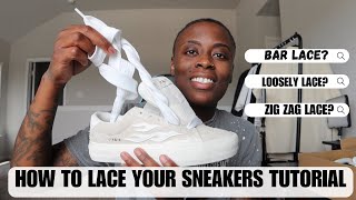 How to lace your sneakers | TUTORIAL for beginners | Straye Logan Cream Puffs