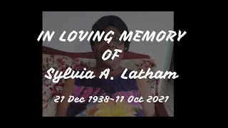 Thanksgiving Service for Sylvia Adina "Sister" Latham
