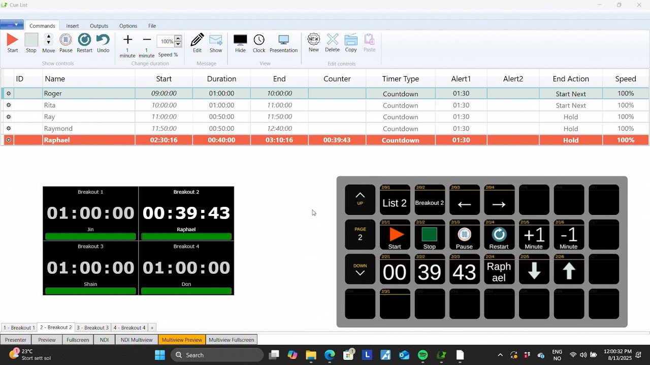 Control Multiple Timer-Lists in CueTimer from Companion - YouTube