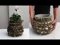Cement Craft Idea /How To Build A Flower Vase With Gravel // Garden design ❤️ Fast and Beautiful