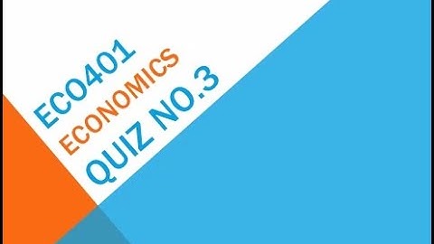 ECO401 Economics Quiz No 3 Solution