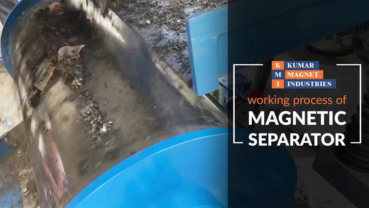 Magnetic Drum Separator For Rubber Waste Product |  Kumar Magnet Industries