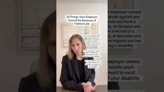 25 Things Your Employer Cannot Do. #employment #employee #ada #disability #letgo #fired #legal