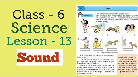 Class 6 Science Lesson 13 Sound explanation | Maharashtra Board.