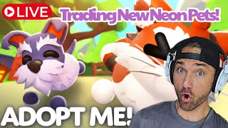 Trading the NEW NEON MUNCHKIN Cat & MINI Schnauzer in Adopt Me! screenshot 3