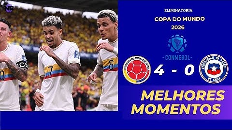 COLÔMBIA 4 X 0 CHILE| MELHORES MOMENTOS | 10ª RODADA  DA ELIMINATÓRIAS