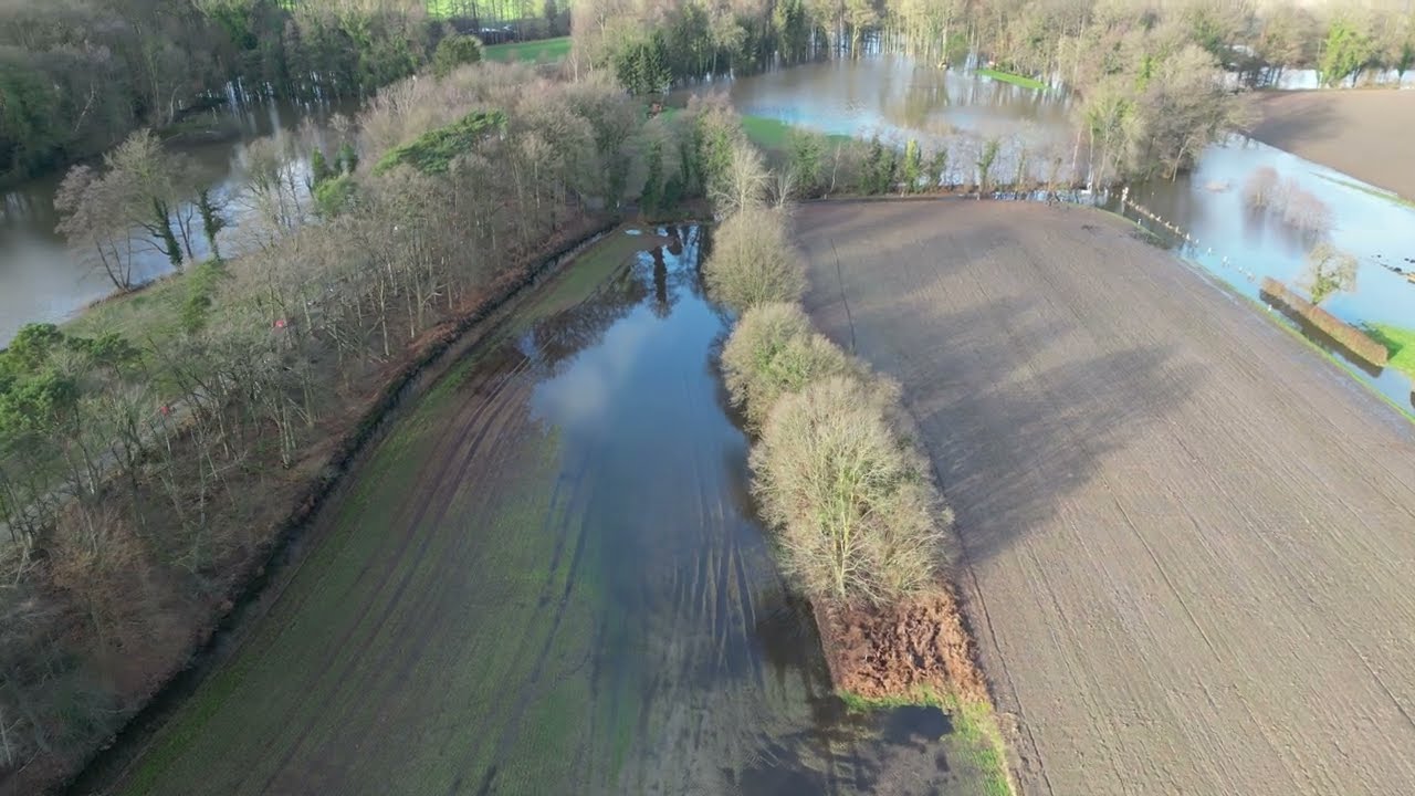 Hochwasser 2023 in Rheine Bentlage