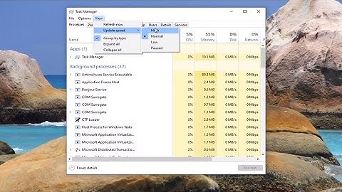How to Change Task Manager Data Update Speed in Windows 10  [Tutorial]
