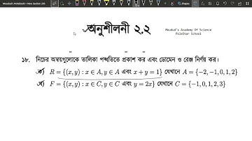 ০৯ । সেট ও ফাংশন  অনুশীলনী-২.২ ।  ১৮ নং প্রশ্নের সমাধান | নবম-দশম শ্রেণির সাধারণ গনিত