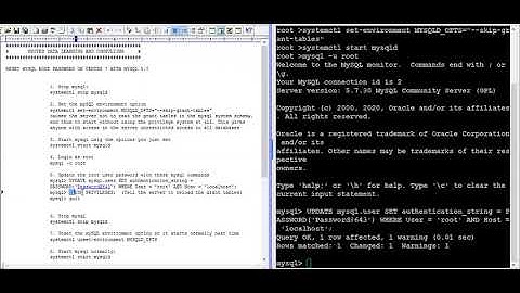 How to reset MySQL root password