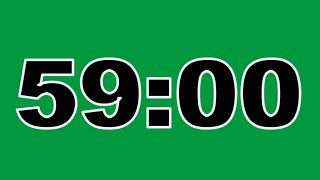 59 Minute Timer Green Screen No Copyright Countdown Clock Contador Regresivo Free To Use Anywhere