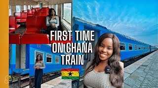 TRAVELLING FOR LESS THAN $1 ON GHANA TRAIN | TRAVELING ON THE GHANA RAILWAY SYSTEM | LIVING IN GHANA