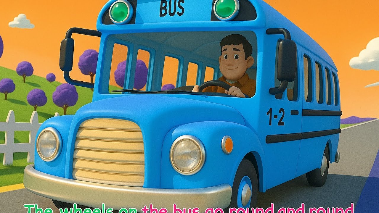 Wheels on the Bus | Learning Song for Toddlers | 3D Kids Rhymes ...