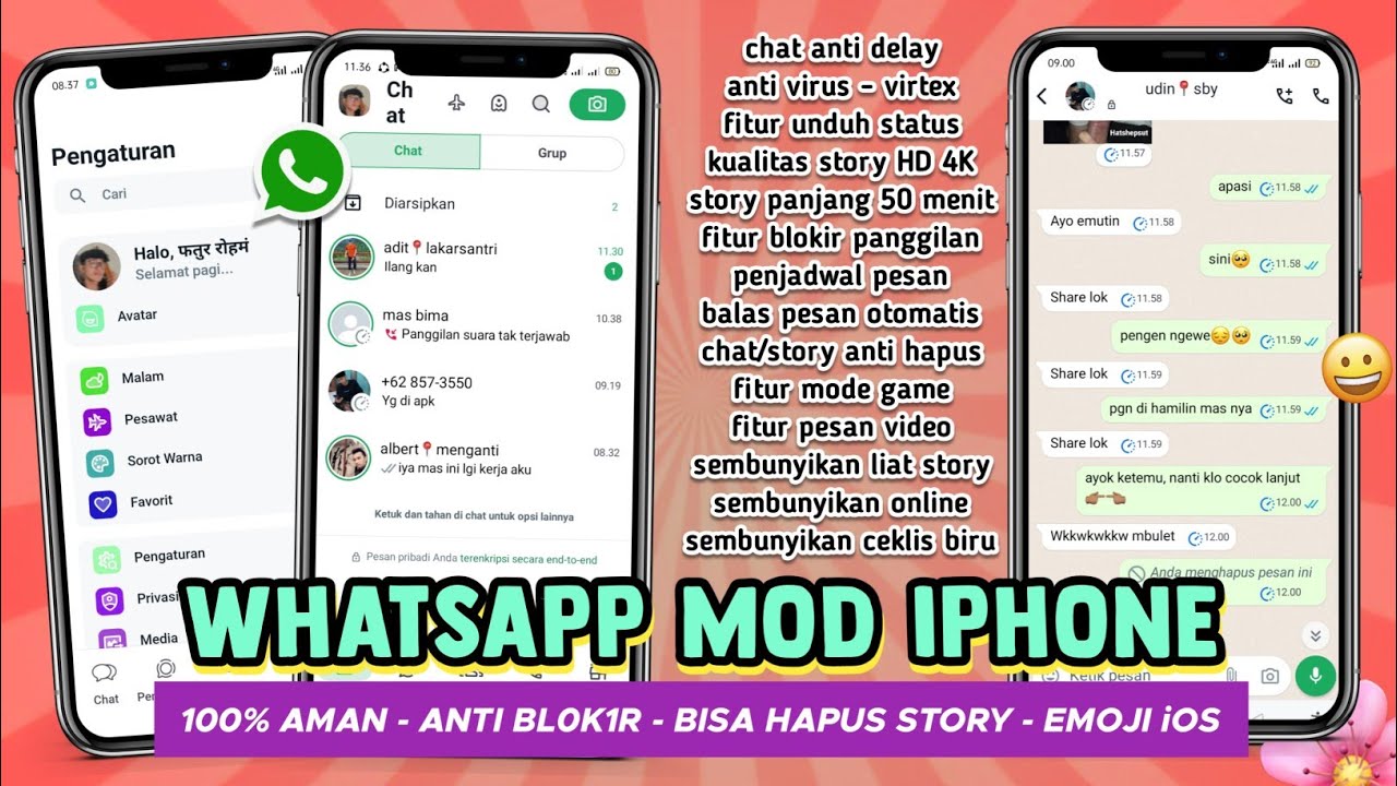 WA MOD iPHONE 2024 | WHATSAPP MOD TERBARU 2024 | RC WHATSAPP iOS