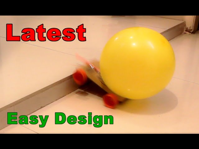 Balloon Powered Car Recoil Force Science Technology Experiment Students DIY Toys 