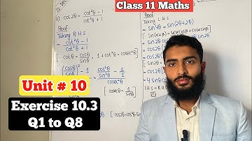 Class 11 Maths Exercise 10.3 Q1 to Q8 | Trigonometric Identities of Sum and Difference of Angles