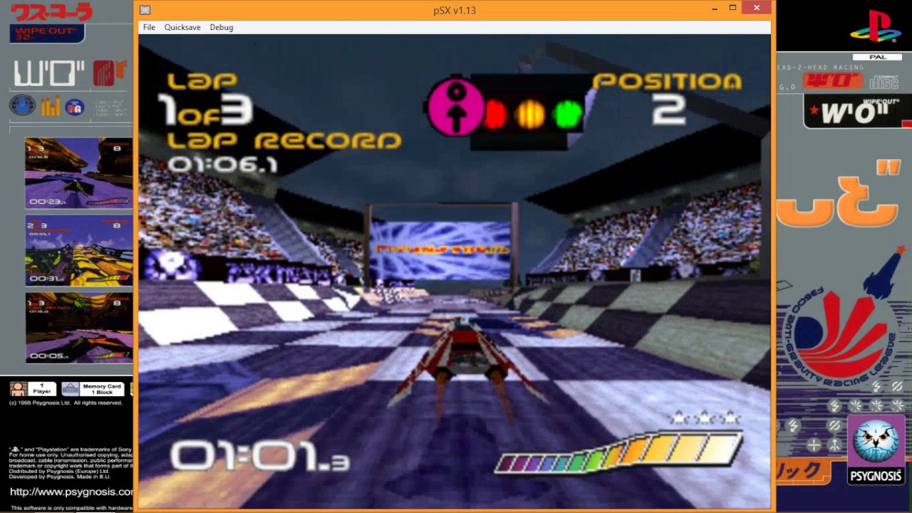 WipEout - Auricom - Championship Race - Rapier - Altima - PlayStation - Psygnosis
