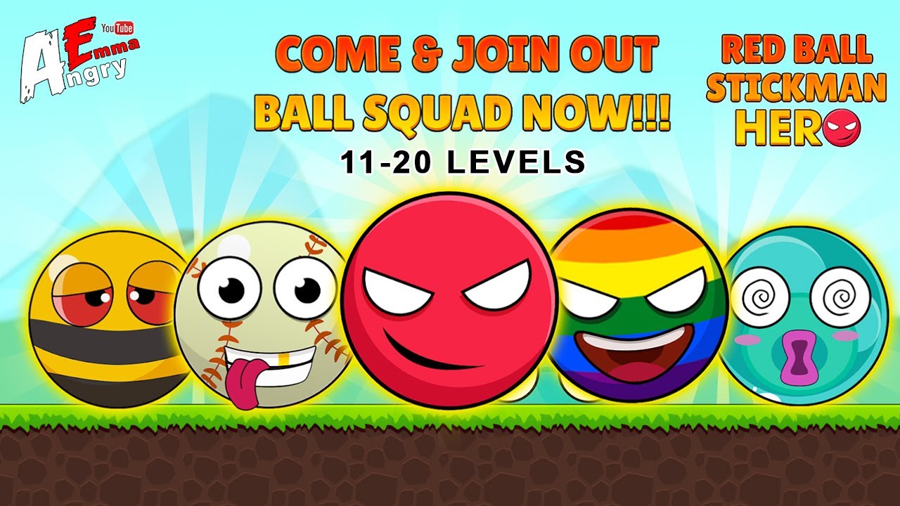 Red Ball & Stick Hero 2022 - Levels 11-20 / Gameplay Walkthrough (Android, iOS)