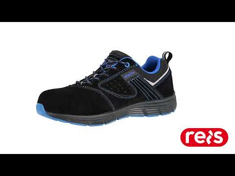 Черевики захисні чоловічі REIS BRSALWADOR BN чорний і блакитний, видео 1