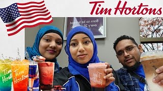 TRYING U.S. 🇺🇸 TIM HORTONS DRINKS NOT AVAILABLE IN CANADA 🇨🇦 screenshot 4