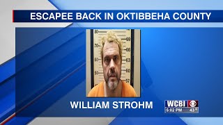 Escapee back in the Oktibbeha County Jail