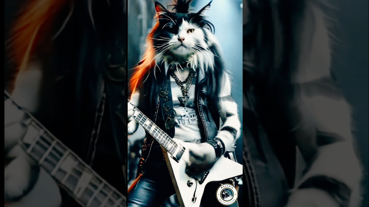 Cat Band Rocking Out: Furry Felines Jam Session 🎸😺              